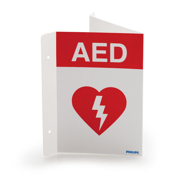 AED Wall Sign, red